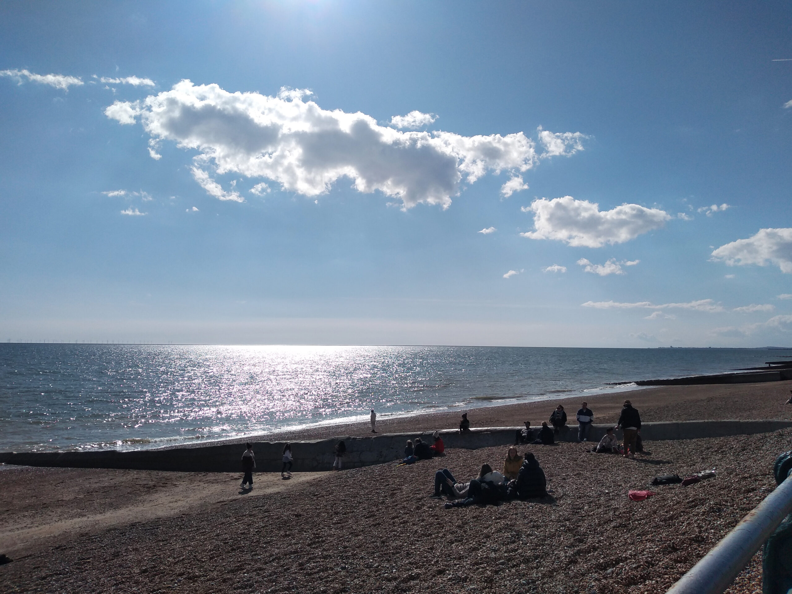 A beautiful, sunny picture of the sea at Hove